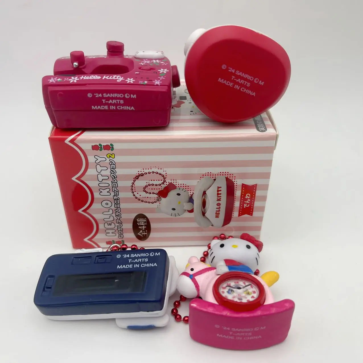 Hot Takara Tomy Second Installment Sanrio Hello Kitty'S 50th Anniversary Retro Small Items Nostalgic Pendants Camera Alarm Clock