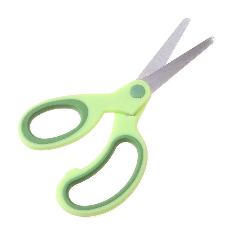 Safty Scissors For Kids Student DIY Paper Children's Left-handed Scissors Scissors With Sleeve Cutting Tool Stationery