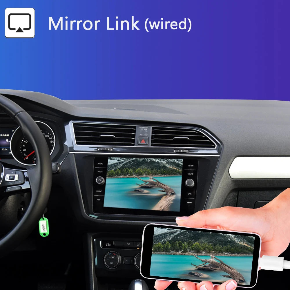 Wireless Carplay Android Auto Mirror Link Module Box For VW Volkswagen Skoda Octavia A5 Golf 7 Polo Passat B8 With MIB1 MIB2
