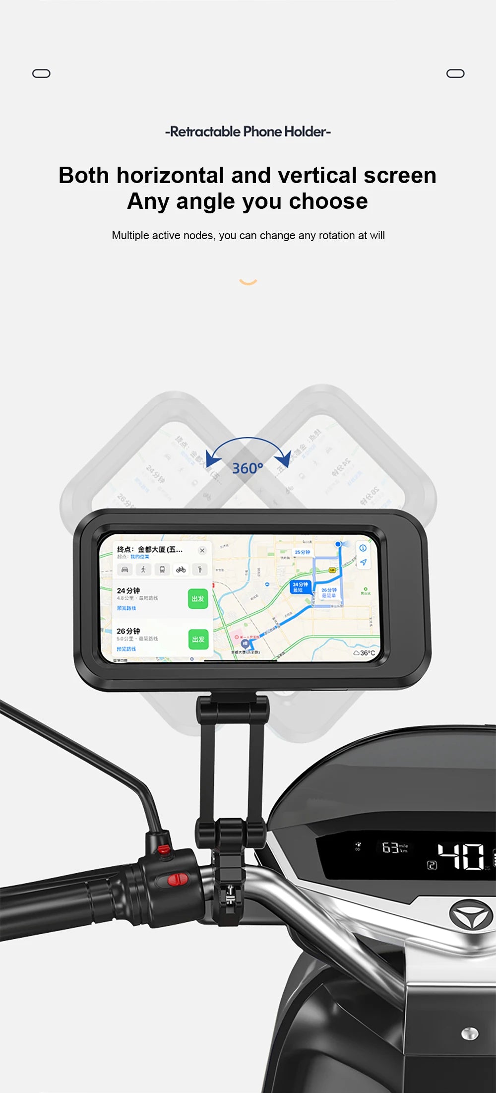 Waterproof Motorcycle Phone Holder Support Universal Gps For Sp Connect Motorcycle Cradle Bmw K 1600 Gtl
