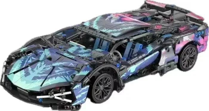 Compatible building block new sports car cyberpunk programming remote control sports car assembly model toy boy gift
