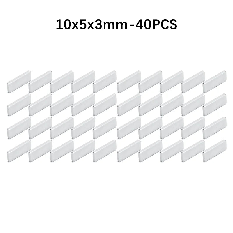 20-200Pcs Super Strong Neodymium Magnets 10/15/20mm X 5/10mm X 3mm N35 NdFeB Block Magnets Square Magnets Refrigerator Stickers