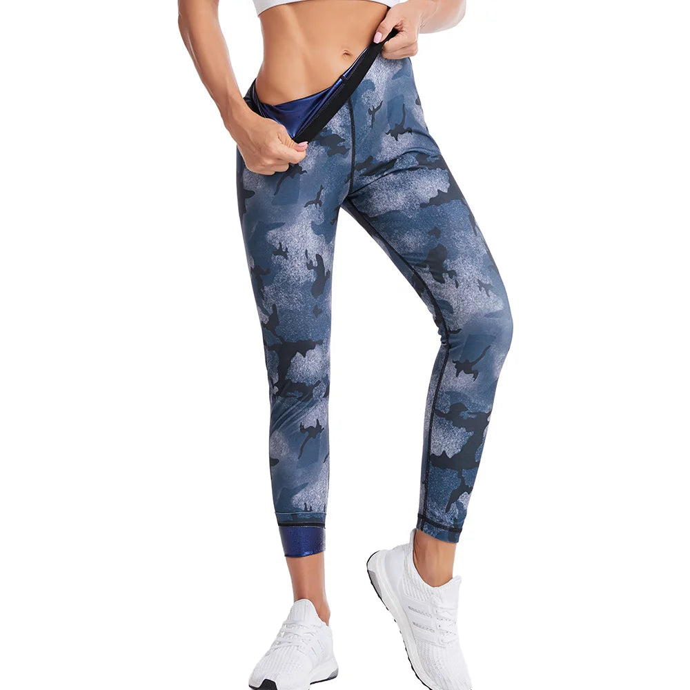 Women Camouflage Leggings Body Shaper Pants Hot Sweat Sauna Pant Shapewear Tummy Control Slimming Shorts Gym Fitness Weight Loss