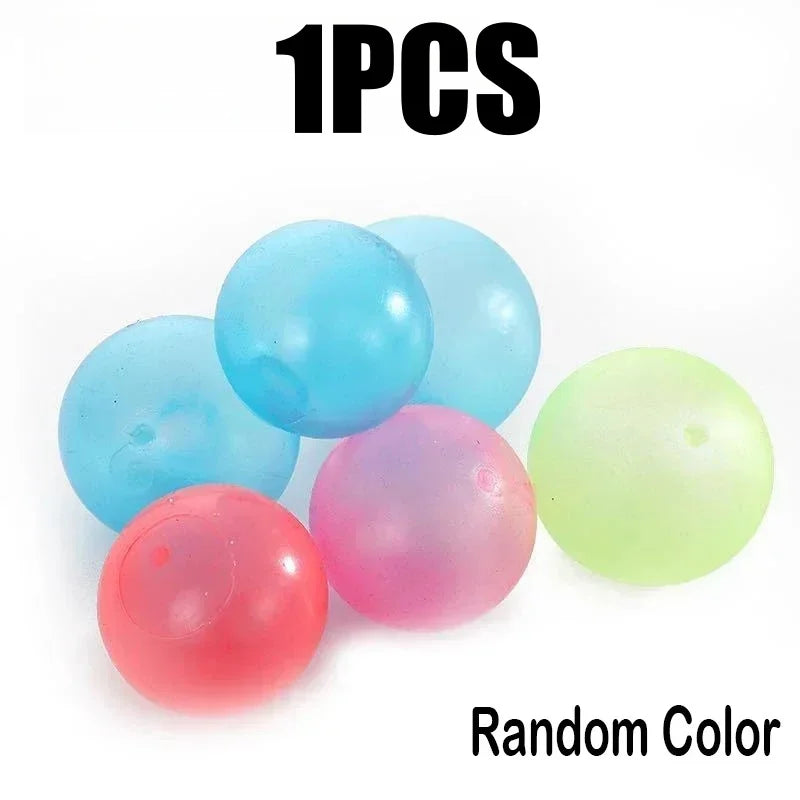 Luminous Balls High Bounce Glowing Ball Sticky Wall Home Party Decor Kids Adult Gift Anxiety Stress Relieve Toy 4.5cm