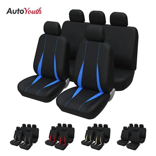 Full Set Car Seat Covers Universal Fit 9 PCS Front Seat Covers & Rear Seat Covers Kit for Audi a4 for 08 Citroen C1 for Corsa D