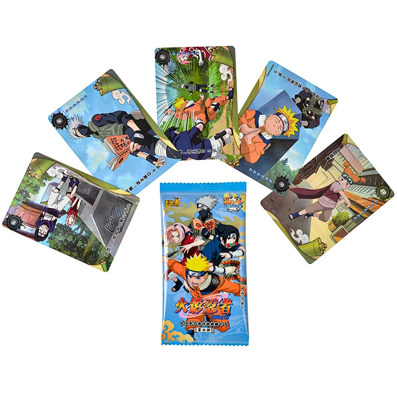 KAYOU Original Naruto Cards Uzumaki Sasuke Ninja Game Collection Rare Cards Box Flash Cards Toys For Children Christmas Gift
