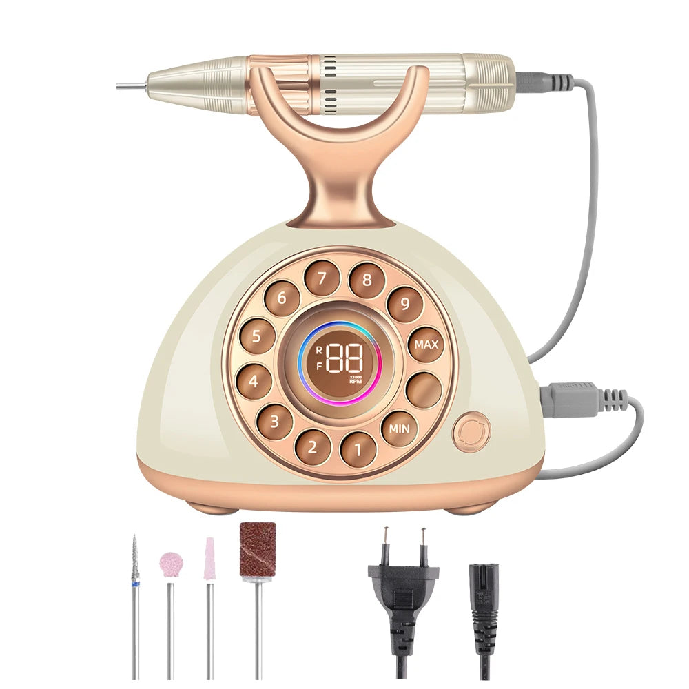 Elegant Nail Drill 35000 RPM Remember Speed Electric File High Powerful Manicure Machine for Nail Art Salon Professional Drill