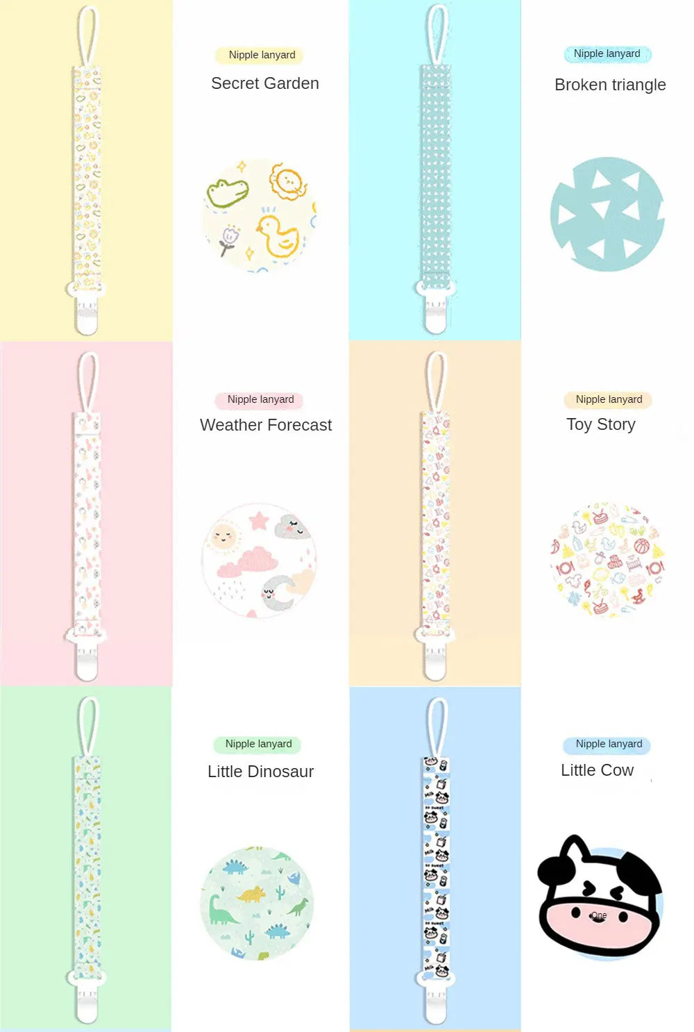 Baby Pacifier Clip Chain Ribbon Anti-lost Pacifier Holder Dummy Chains Toddler Nipple Soother Clips Baby Teether Toy Chew Gifts