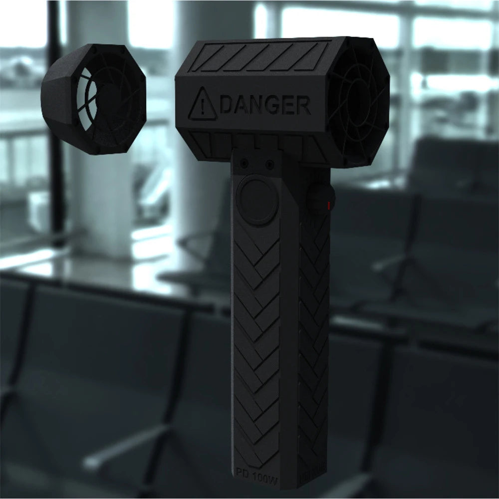 Turbo Jet Fan XL 1008W Handheld Violent Fan Turbo Jet Fan with Speed over 140000RPM 1500g Thrust 64mm Brushless Motor