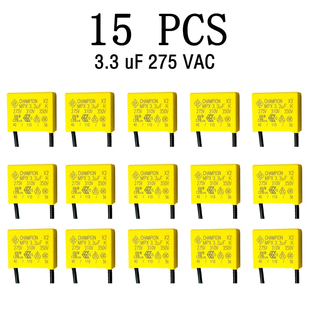 capacitor 3.3UF 275VAC anti-light flash safety capacitor.Suitable for smart touch switches without neutral, electric fans, etc