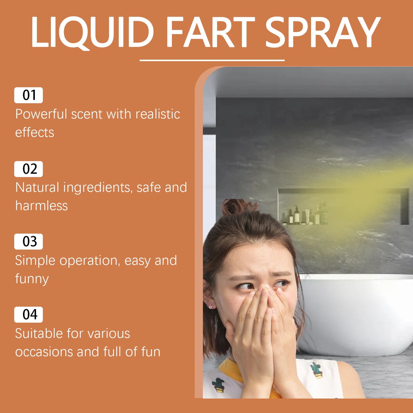 100ml Fart Spray – Plastic Bottled Fart Prank Spray, Party Supplies, Prank Trick Spray, Suitable for Adults and Kids, Non-Toxic