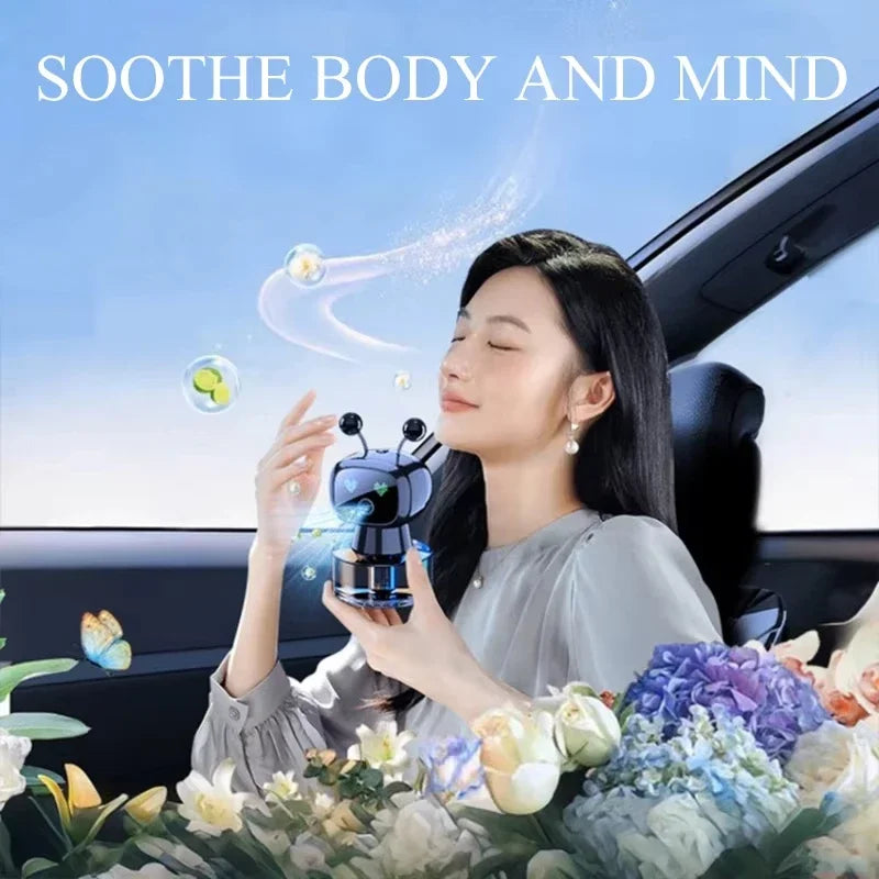Car Air Freshener AI Rechargeable Car Aroma Diffuser Smart Eyes 4 Levels Of Adjustable Intelligent Car Diffuser Air Freshener