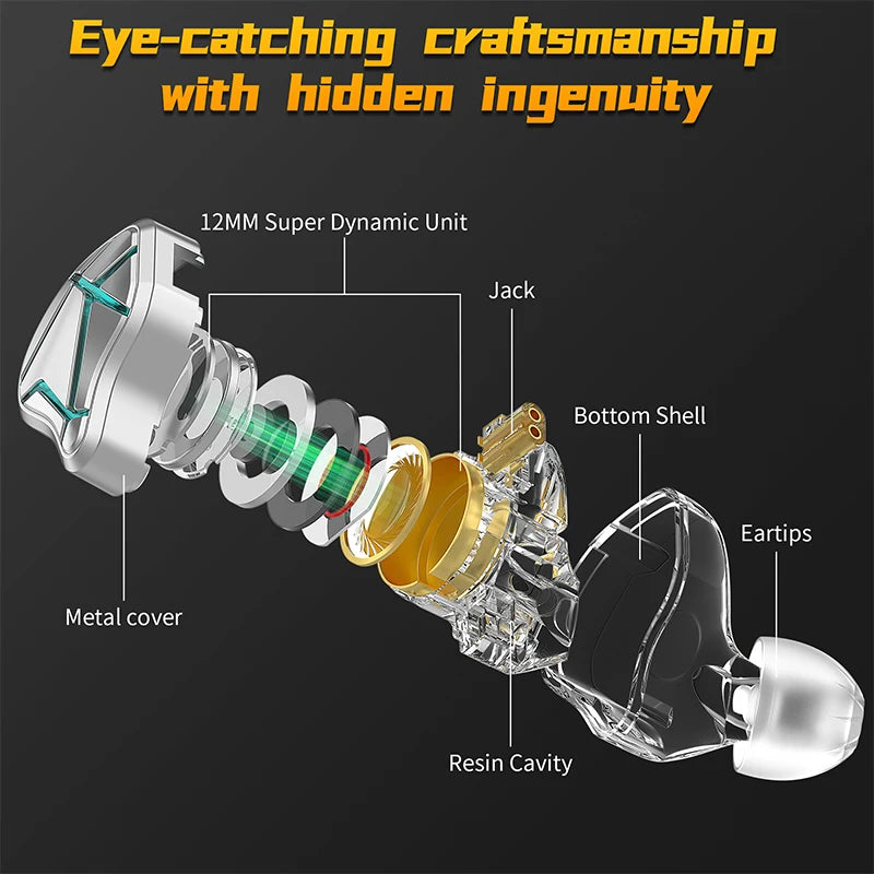KZ ESX Metal Wired Earphone Noise Cancelling Headset Sport Earbuds In Ear Monitor HiFi Best Headphone With Microphone Gaming