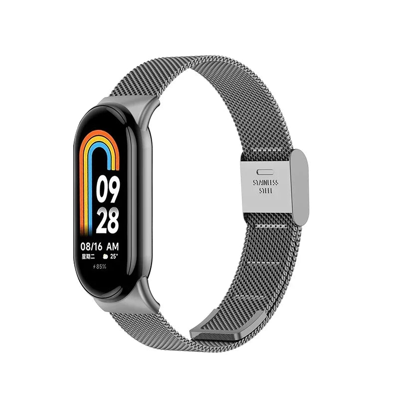 Stainless Steel Strap for Xiaomi Mi 9 8 Band Metal Milanese Bracelet on Mi Band 8 Wristband for Mi Band 9 8 Strap Accessories