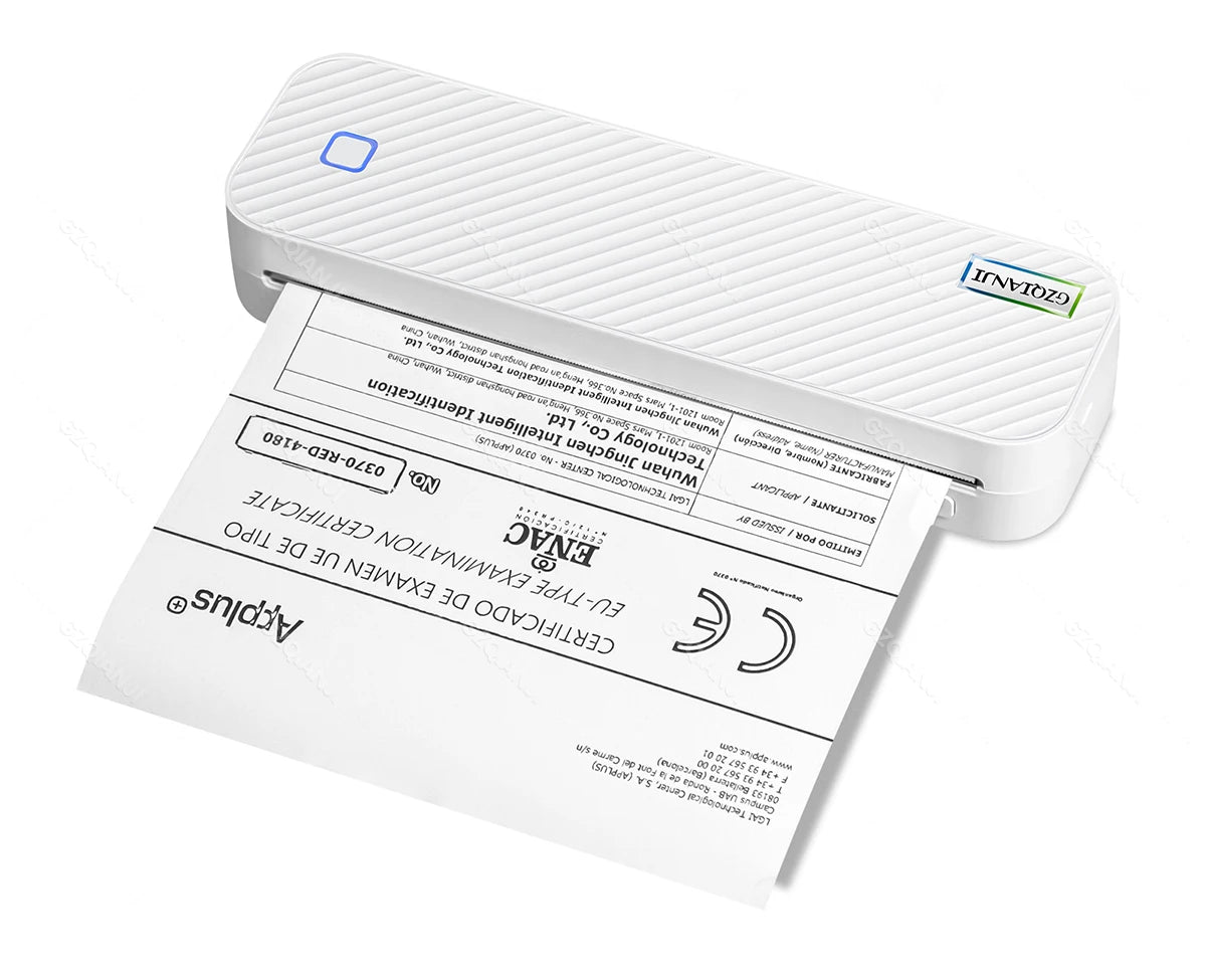 Mini Thermal Printer Bluetooth Portable Wireless A4 Maker with Paper Case for Mobile World PDF Picture Print Home Office USE