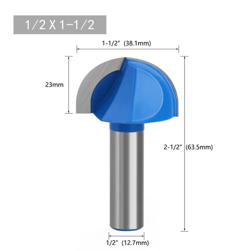 Round Bottom Over Nose Router Bit CNC 6mm Router Bit Set Carbide Ball End Mill 6mm 8mm for Wood Woodworking
