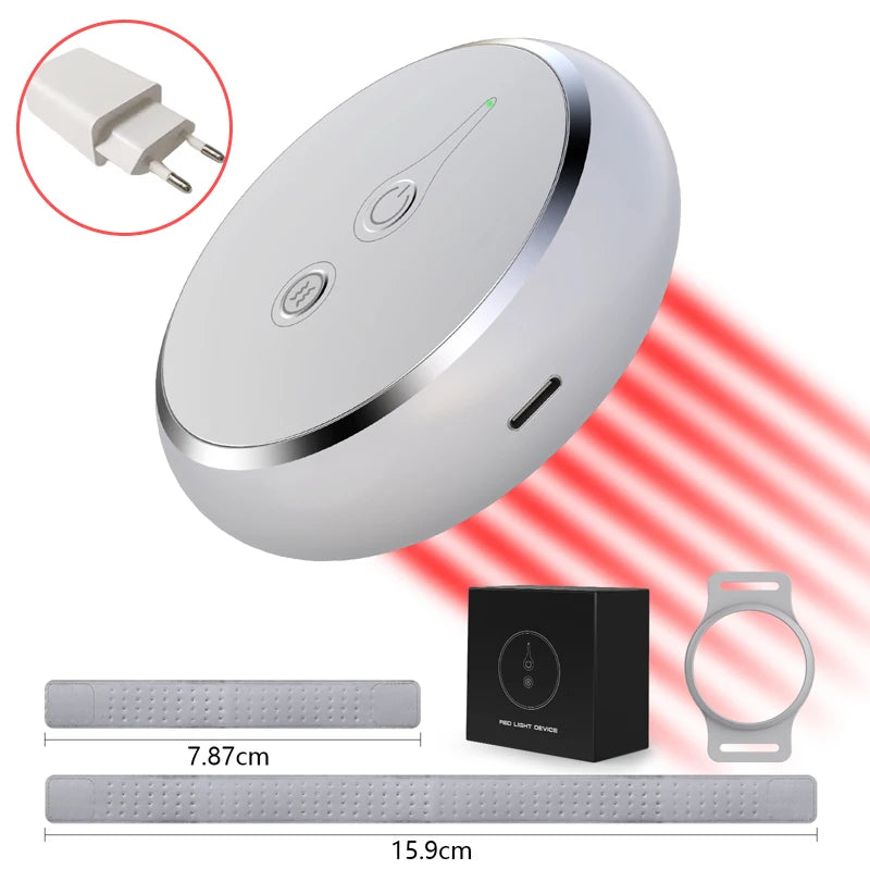 KTS Wrist Massager LED Red Light Therapy Device Healthcare Round Near Infrared Therapy Device for Wrist Sprain Arthritis 810nm