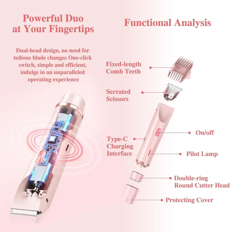 Electric Epilator Women's Razor Painless Women's Beard Epilator Women's Leg Bikini Body Hair Trimmer Women's Facial Epilator