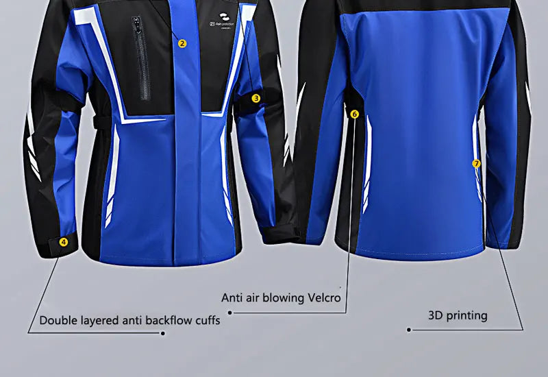 Motorcycle Raincoat Men Women Waterproof Motorcycle Rider Raincoat Suit Moto Raincoat Rain Coat Jacket Pants Biker Rain Set