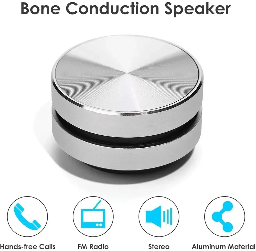 Bone Conduction Bluetooth Speaker Vibration Stereo Audio Digital TWS Wireless Smallest Speakers Mini Portable Metal Speaker