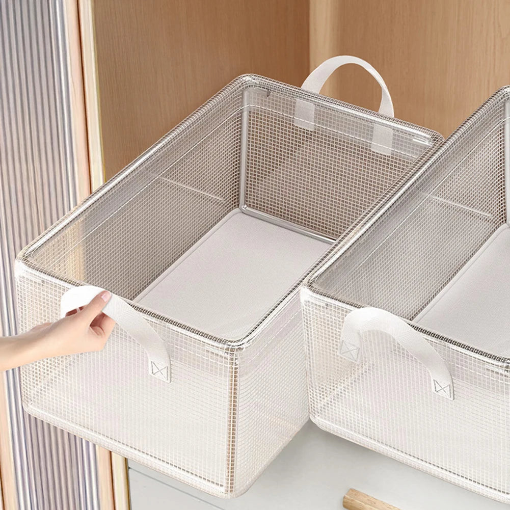 Foldable Anti Mold Transparent Clothing Storage Bag with Lid for Seasonal Storage, Moving Packaging,wardrobe Storage,and Storage