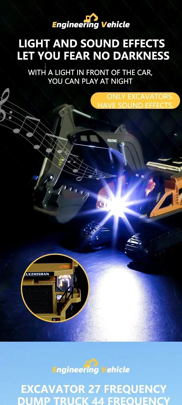 Intelligent remote control excavator dump truck 2.4Gremote control engineering truck crawler truck bulldozer children's gift toy