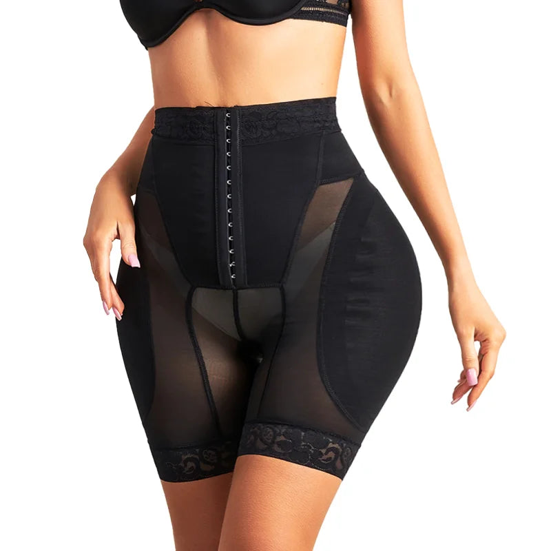 Women Shapewear High Waist Shorts Butt Lifter Hip Pad Shorts Hip Enhancer Body Shaper Shorts Waist Trainer Tummy Control Panties