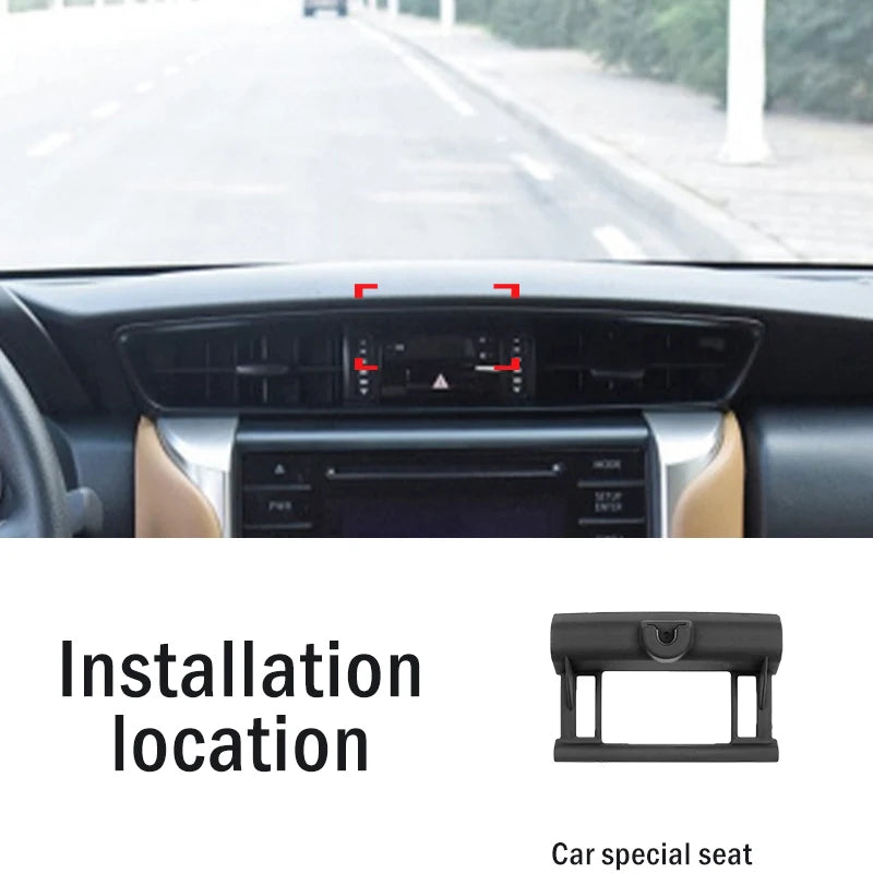 Car Phone Holder For Toyota Fortuner 2016-2022 Gravity Navigation Bracket GPS Stand Air Outlet Clip Rotatable Support