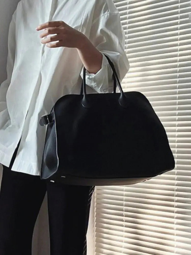 Large capacity handbag, simple business briefcase, women's handbag for work and travel