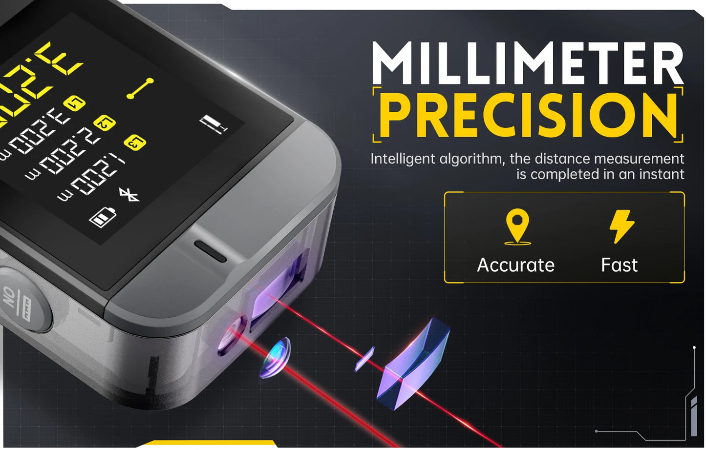 FNIRSI IR40 Laser Rangefinder 40M Laser Tape Measure Accurate Distance Meter Construction Roulette Connect To APP To Draw