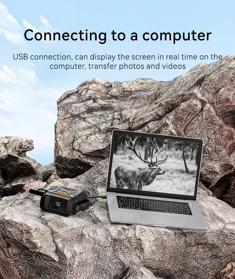 1080P Night Vision Binoculars 10x Digital 800m Full Dark Infrared Night Vision Telescope Goggles 2.8” Large Screen For Camping