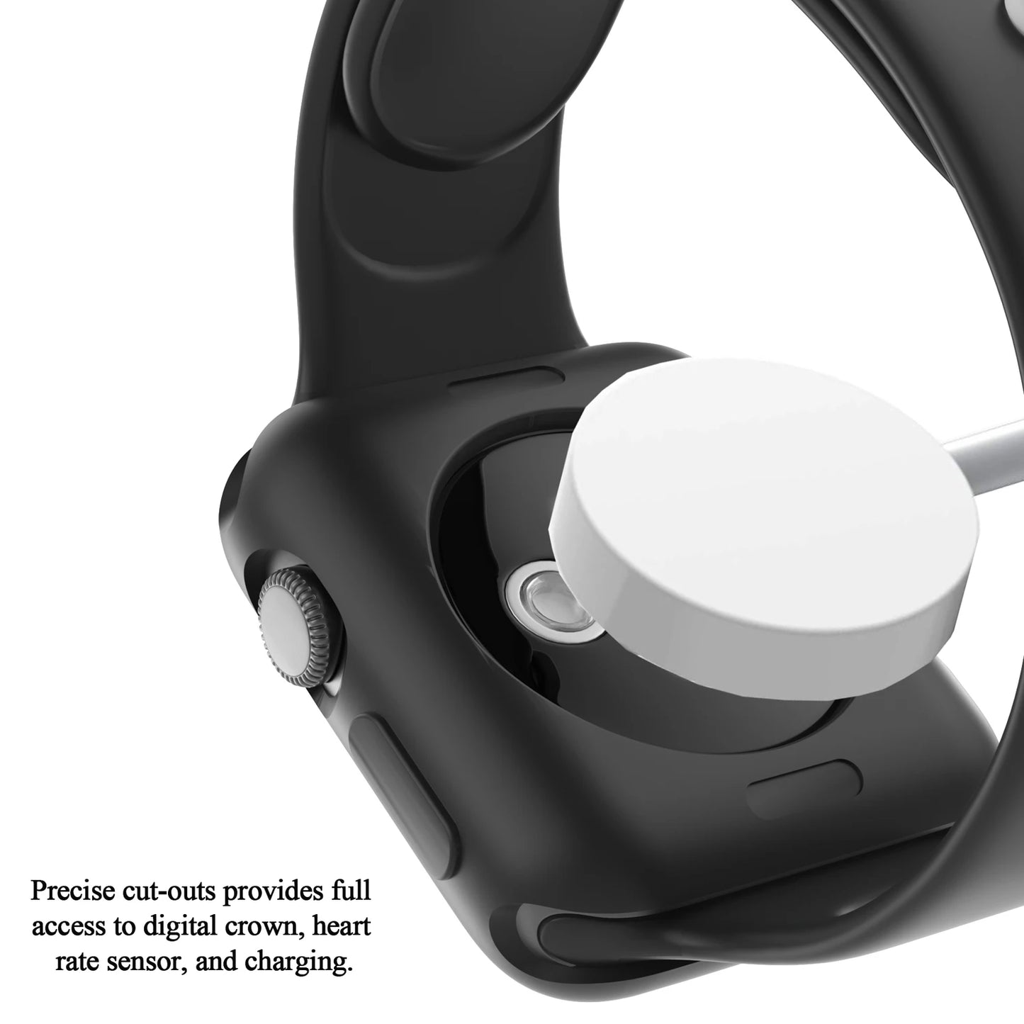 Candy Soft Silicone Bend+Case for Apple Watch Cover 9 8 7 6 Se 5 45mm 42mm 38 Protection Iwatch Serie 44mm 40mm 41mm Strap+case