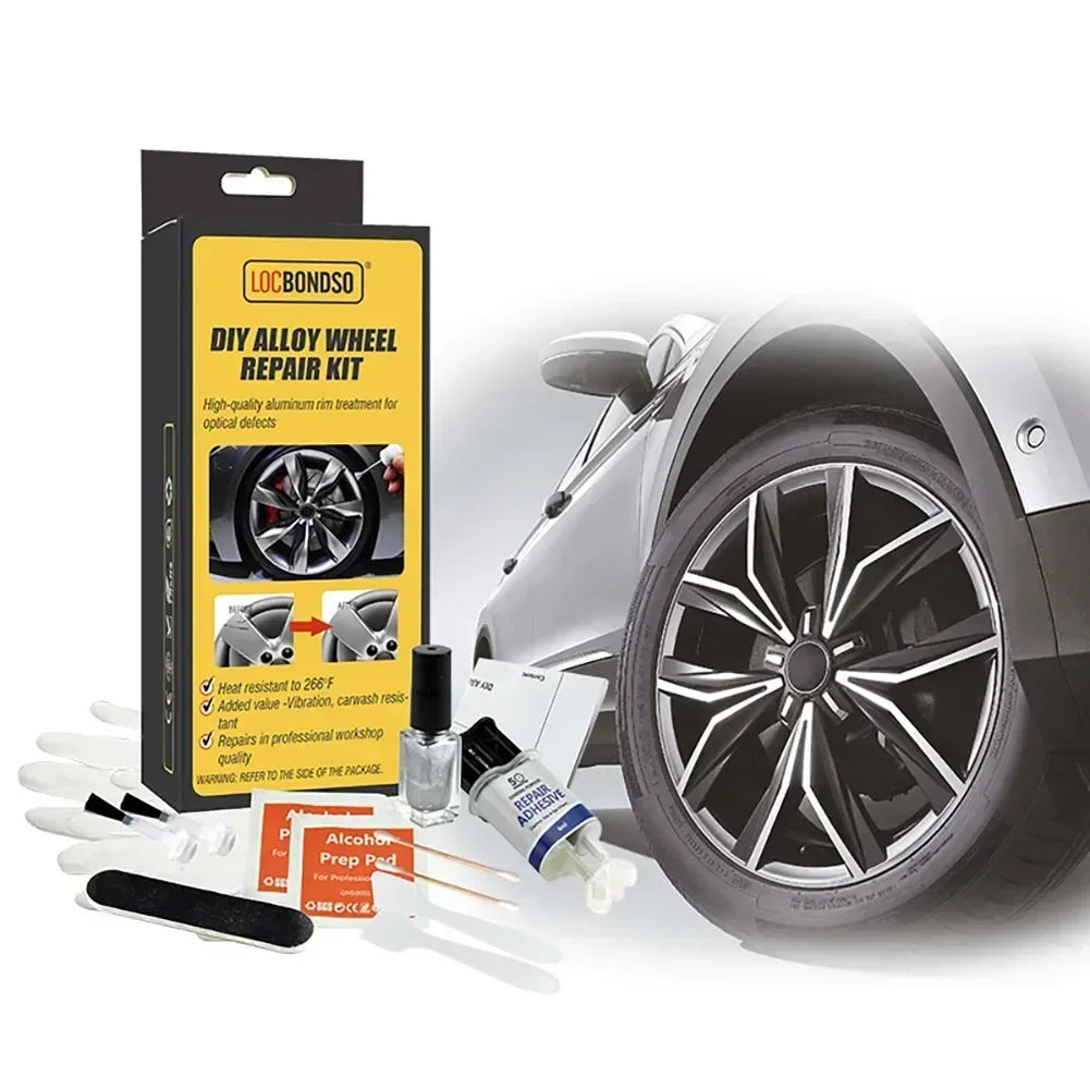 Aluminum Alloy Car Wheel Repair Kit Washable Auto Wheel Rims Repair Tool Set Dent Scratch Restore Wheel Rim care Accessories