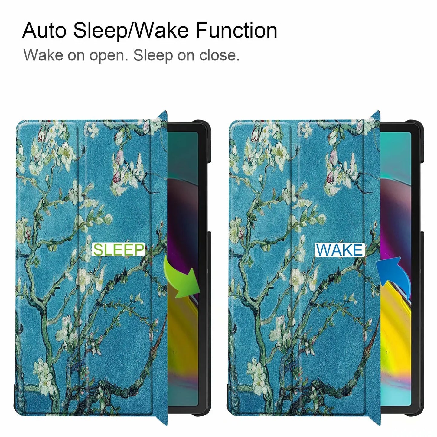 For Samsung Galaxy Tab S5e Case 10.5'' SM-T720/T725 2019 Auto Wake Sleep PU Leather Cover Slim Tri-Fold Stand Tablet Case Funda