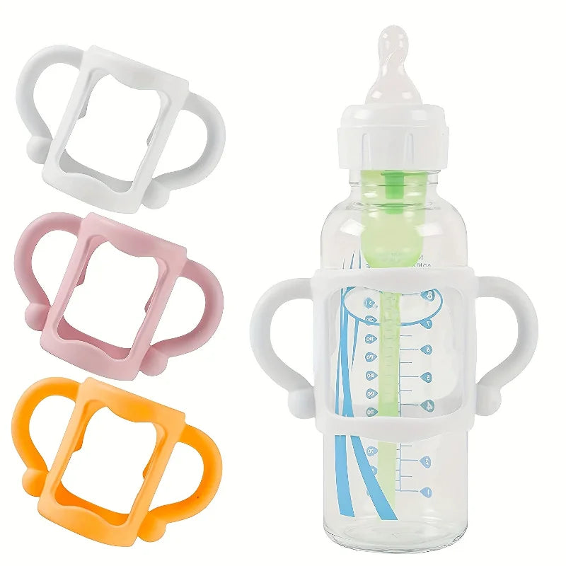 Silicone Bottle Handle For Narrow Baby Bottles, Easy Grip Handle, Can Accommodate Most Bottles - BPA-free Soft Silicone