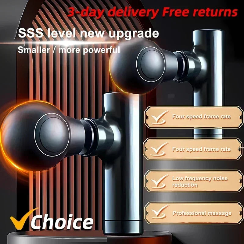 Hot Mini Fascial Massage Gun  Massager For Body Neck Back Deep Tissue Muscle Relaxation Pain Relief Tool Small Handheld Portable