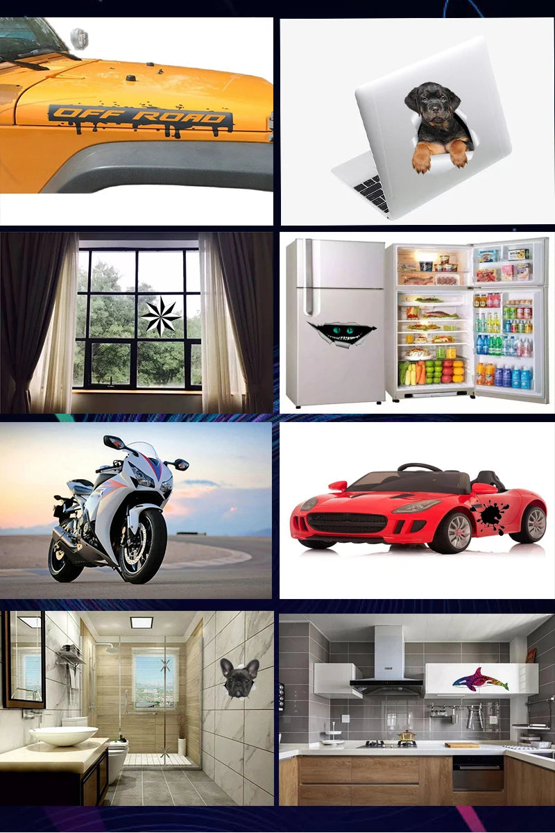 Jpct Fashion Demon Smile Face Decal is used for off-road vehicles, windshield, body, waterproof sticker with a length of 15cm