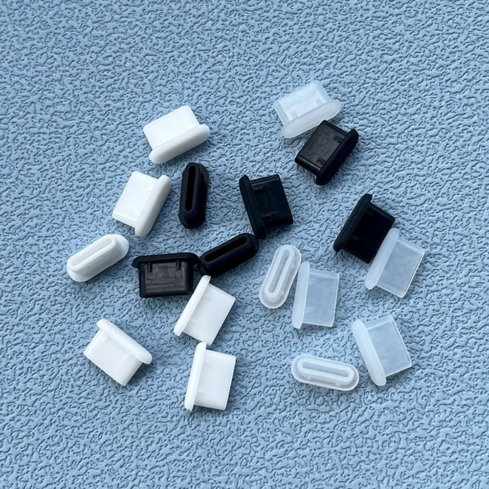 10/30/50PCS Type-C Silicone Dust Plugs Phone USB Charging Port Protector Cover Type C Anti-dust Cap for Samsung Xiaomi Huawei