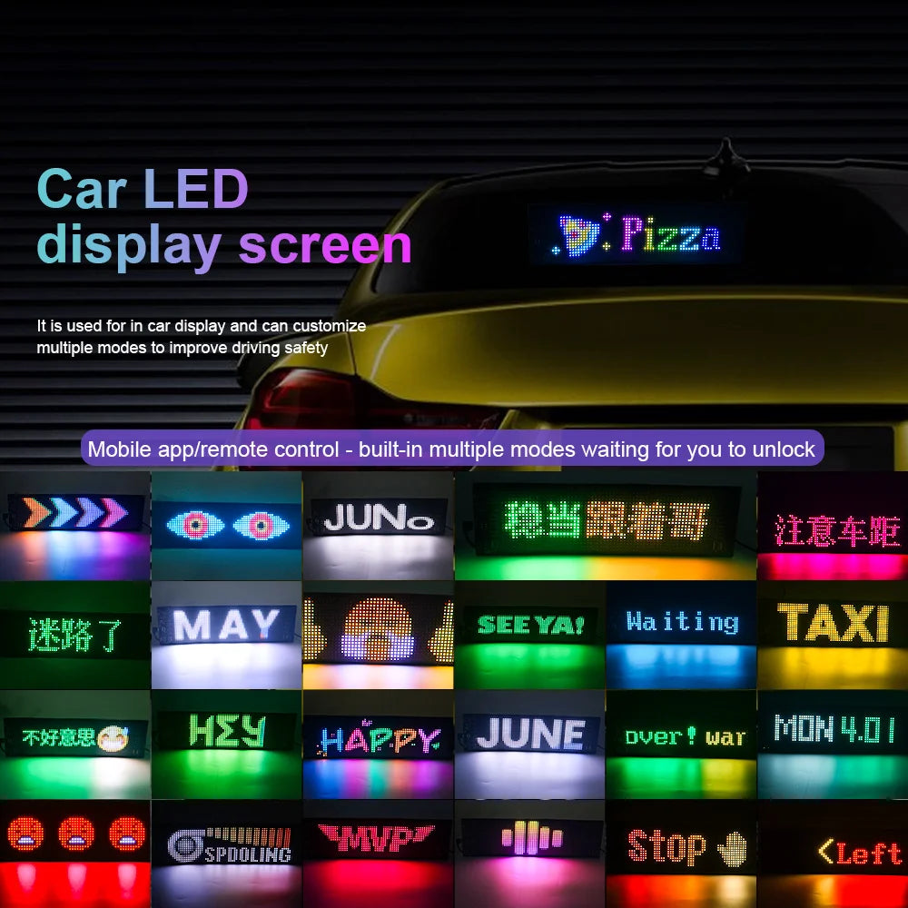 LED Matrix Pixel Panel USB 5V Flexible Addressable RGB Pattern Graffiti Scrolling Text Animation Display Car Shop Bluetooth APP