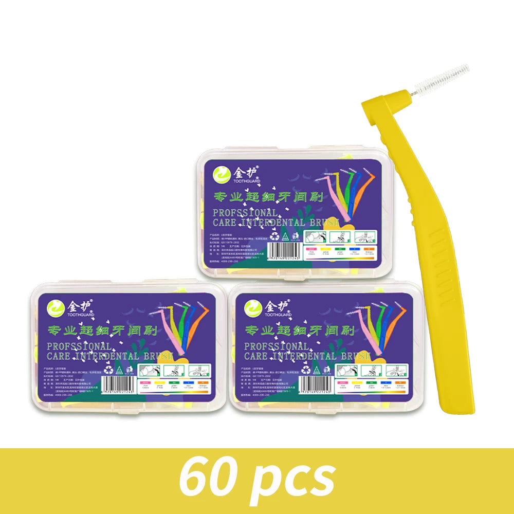 Angled Interdental Brush For Orthodontic Braces Micro Soft Brush For Dental Brackets Cleaning L Shaped Short Handle Brushes