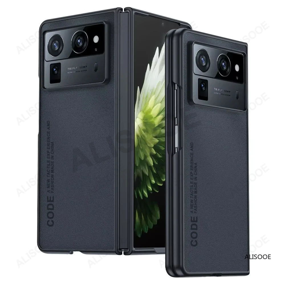 Funda for Tecno Phantom V Fold 2 Case Carbon Fiber Texture PU-Leather Protection Phone Cover for Phantom V Fold2 5G Capa