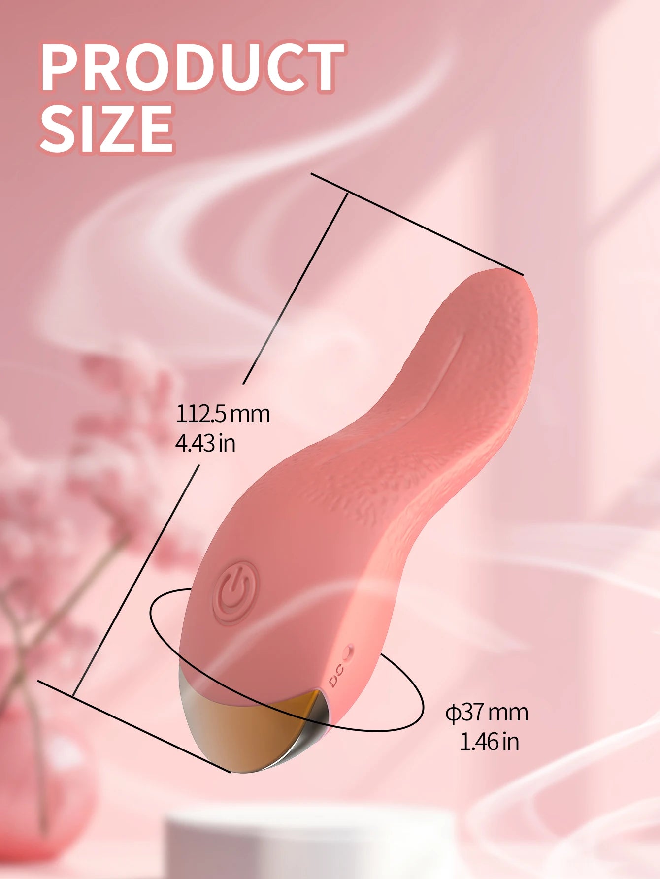 10 Vibration Modes and 10 French Kissing Modes Realistic Heating Tongue Vibrator,USB Charging Waterproof Sex Toys for Women Clit