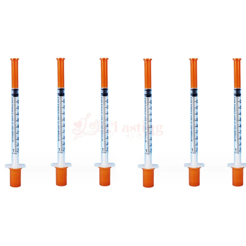50Pcs/Pack 1ML Syringe with 30G 13mm (8Mm Long) Lab Supplies Farm Animal Cattle Sheep Horses Cat Dog Pet Syringes Liquid Tattoo