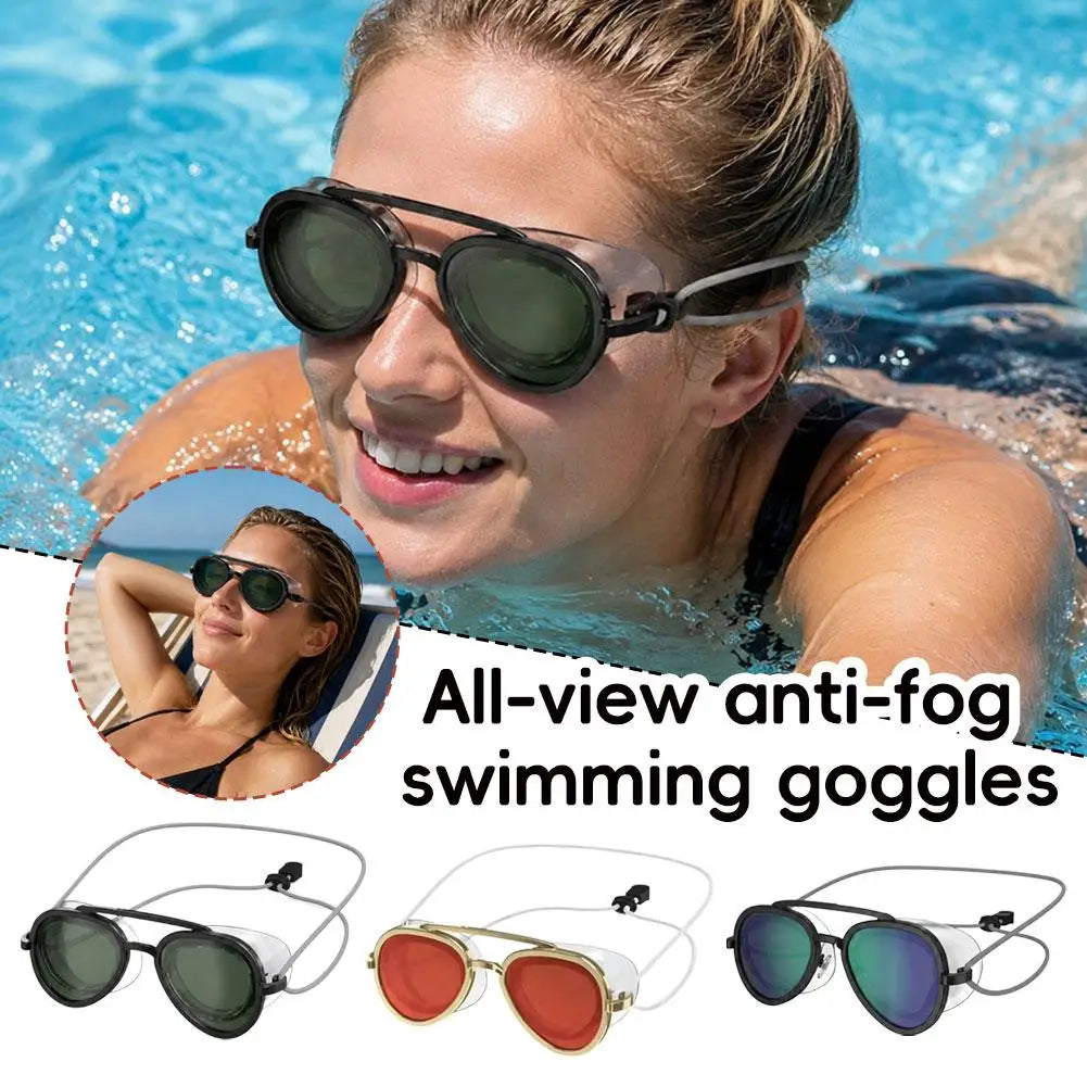 Widescreen Anti-Fog Swimming Goggles UV Blocking Waterproof Comfort Fit Swim Glasses Skin-Friendly Silicone Gasket Secure Strap