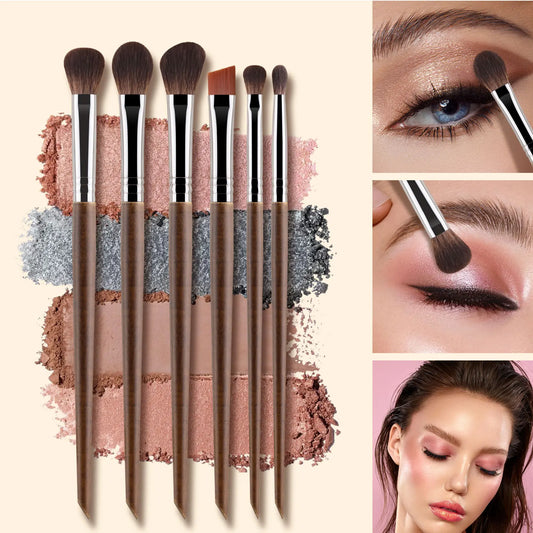 6pcs Eye Makeup brushes Eyeshadow make up smudge crease eyebrow detail smoky eye brush