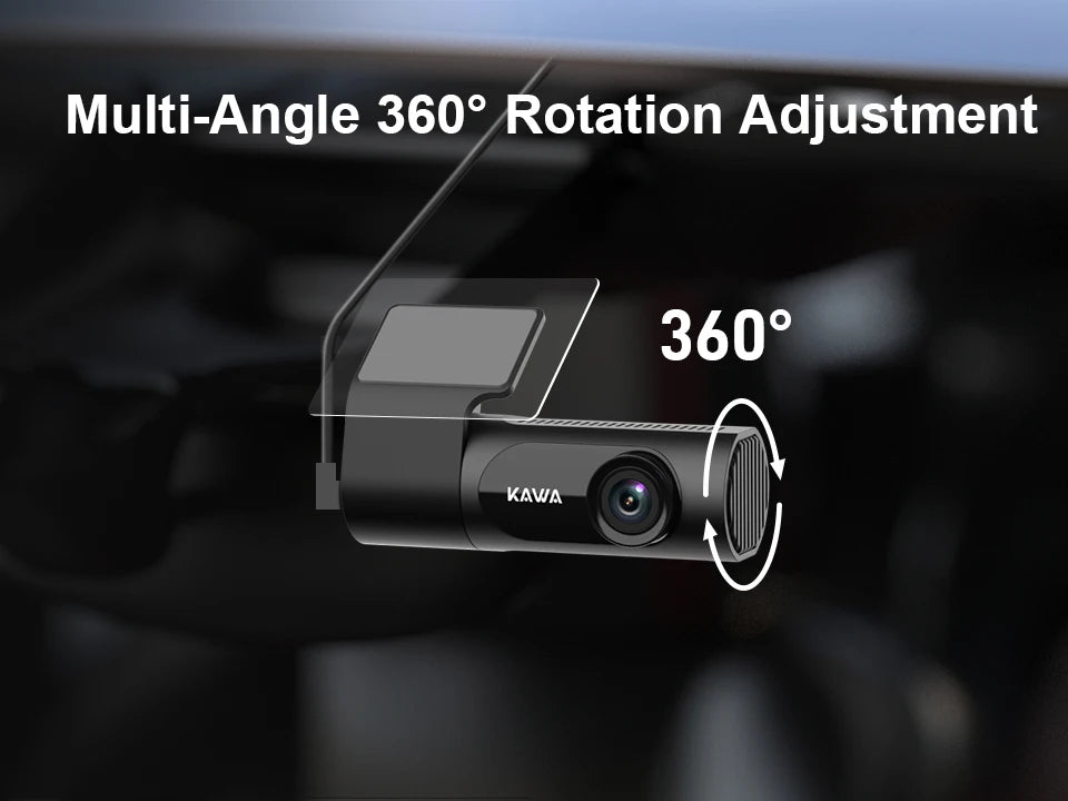 KAWA Car DVR D6 Dash Camera for Car 1440P Video Recorder Voice Control 24H Parking Mode App Control Night Vision Dash Cam