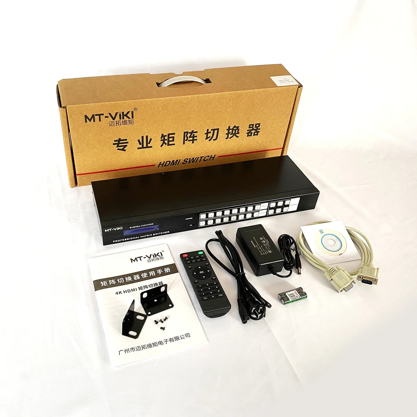 4K 30Hz Video HDMI Matrix 8x8, MT-ViKI HDMI Matrix Switcher Splitter 4 in 4 Out with Web GUI AA