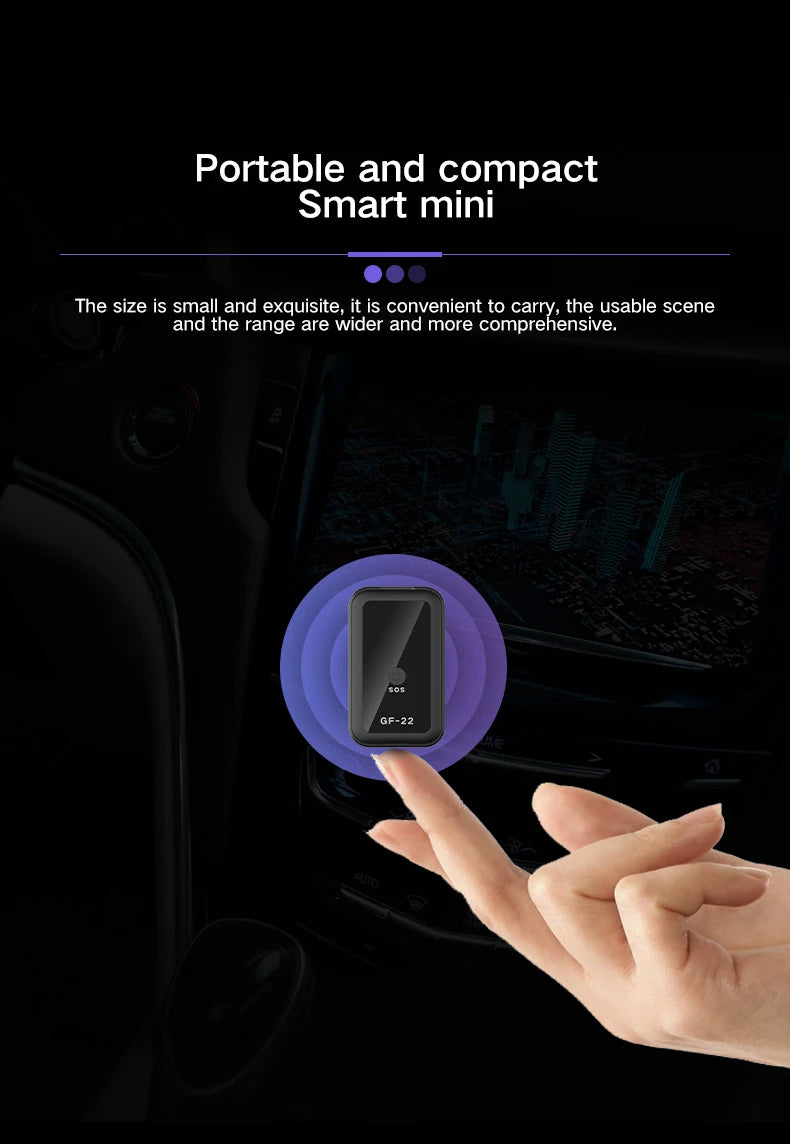 GF22 Mini Car Tracker Real Time Magnetic GPSDevice Anti-Loss Location Tractor Precise SlMMessage Positioner SOS Alarm Device