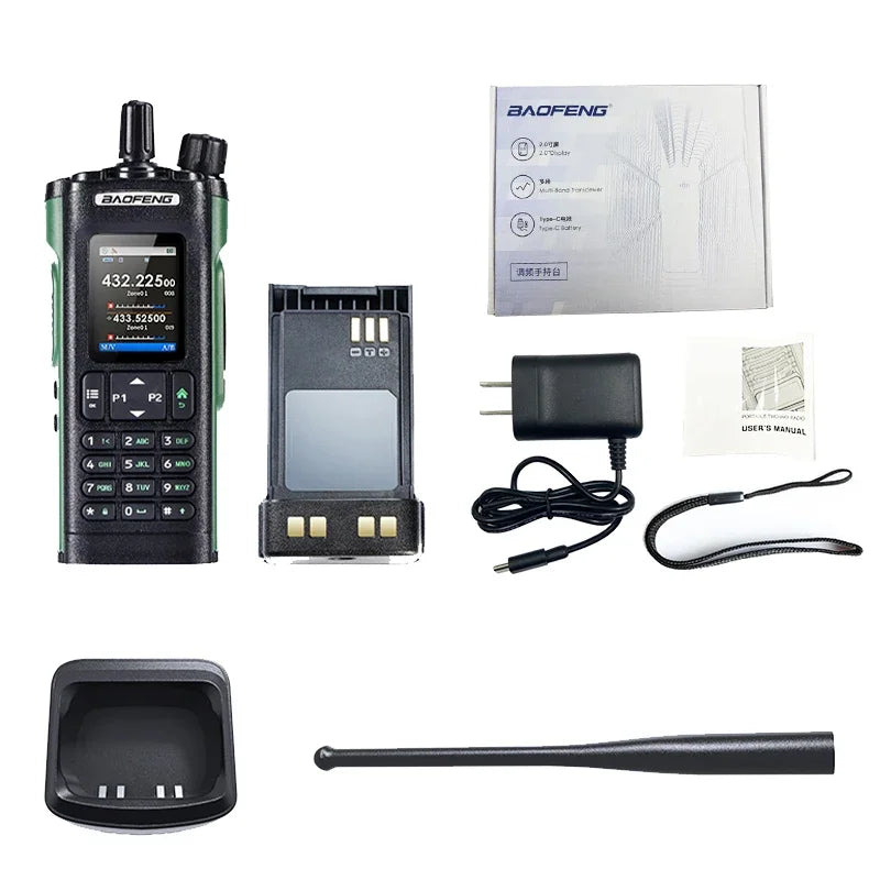 Baofeng UV 32 Walkie Talkie 10W GPS Bluetooth Programming Wireless Copy Frequency Multi Band USB-C FM AM Ham Radio Updated UV25M