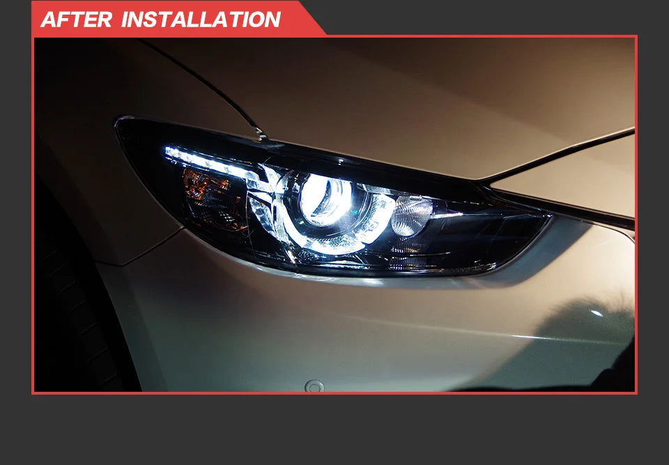 Auto Parts For Mazda 6 Atenza Headlights 2013-2016 latest Styling LED Daytime Lights Dual Projector Car Accesorios Modified